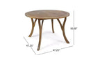 ModernLuxe Set da pranzo da patio in legno di acacia, tavolo da pranzo da esterno e 4 poltrone in corda intrecciata con cuscini crema, Teak+Nero