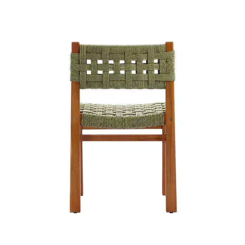 Christopher Knight Home Francine Set da Pranzo da Esterno di 7 Pezzi in Vimini Intrecciato Rustico con Legno di Acacia e Tavolo a Doghe Allungabile
