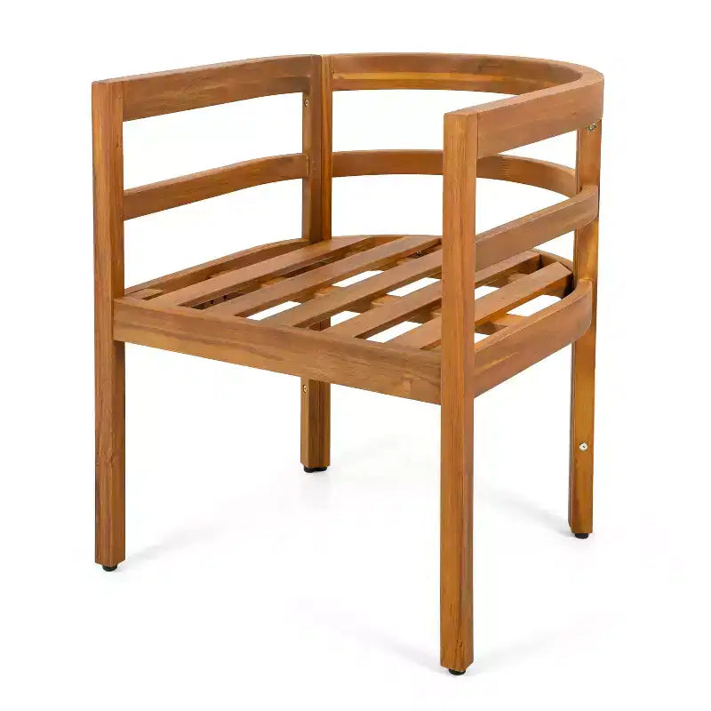 Christopher Knight Home Bennett, ensemble de 7 pièces de patio rustique en bois d'acacia avec table à manger extensible et chaises avec coussins