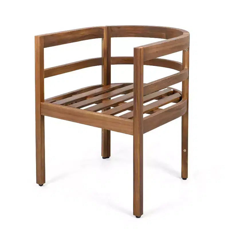 Christopher Knight Home Bennett, ensemble de 7 pièces de patio rustique en bois d'acacia avec table à manger extensible et chaises avec coussins