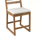 Ensemble de bar de patio rustique 5 pièces Whisen, ensemble table et chaises de patio avec chaises ergonomiques et plateau de table à lattes
