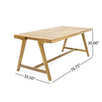 Christopher Knight Home Carter Set da Pranzo da Esterno Moderno in Legno di Acacia, 5 Pezzi, con Tavolo Rettangolare e 4 Sedie Girevoli in Corda