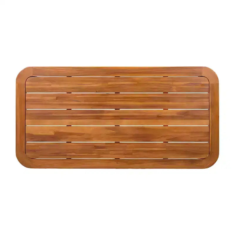 Christopher Knight Home Petronela Patio Rustico da Giardino 7 Pezzi in Legno di Acacia e Rattan