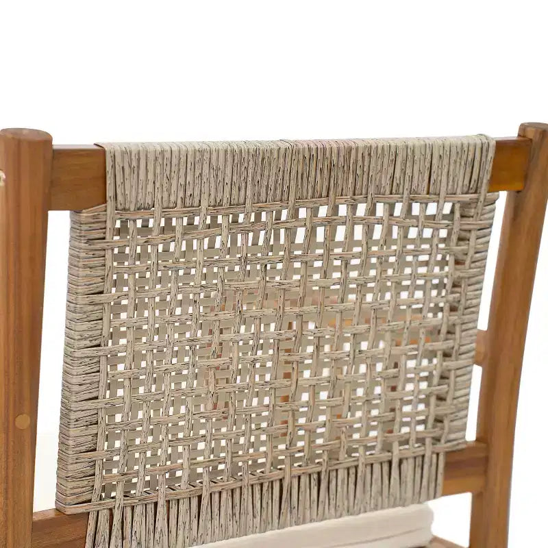 Christopher Knight Home Petronela Patio Rustico da Giardino 7 Pezzi in Legno di Acacia e Rattan