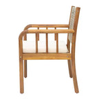 Christopher Knight Home Petronela Patio Rustico da Giardino 7 Pezzi in Legno di Acacia e Rattan