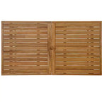 GDFStudio Lena Set da pranzo da esterno 5 pezzi in legno di acacia con tavolo rettangolare da 150 cm e foro per ombrellone