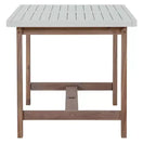 GDFStudio Lena Set da pranzo da esterno 5 pezzi in legno di acacia con tavolo rettangolare da 150 cm e foro per ombrellone