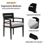 Set da Pranzo Moderno da Esterno a 5 Pezzi in Alluminio, Tavolo Quadrato con Foro per Ombrellone e 4 Poltrone Imbottite per Patio, Terrazza, Giardino-Panipeachy