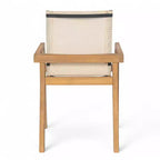 Set da Tavolo da Pranzo Estensibile da Esterno in Legno a 7 Pezzi, 6 Sedie a Rete con Telaio in Legno, Set di Mobili da Patio Moderni per il Giardino-Panipeachy
