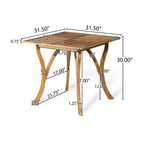 Christopher Knight Home Jose Ensemble de 5 chaises de patio modernes en fer avec design en rotin PE et table à manger en acacia