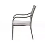 Christopher Knight Home Jose Ensemble de 5 chaises de patio modernes en fer avec design en rotin PE et table à manger en acacia