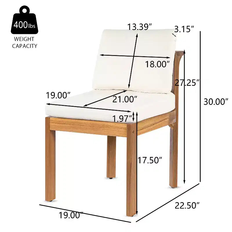 Christopher Knight Home Harrison, ensemble de salle à manger moderne de 7 pièces en bois d'acacia extensible avec table et chaises rembourrées, pour patio