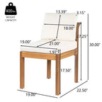 Christopher Knight Home Harrison, ensemble de salle à manger moderne de 7 pièces en bois d'acacia extensible avec table et chaises rembourrées, pour patio