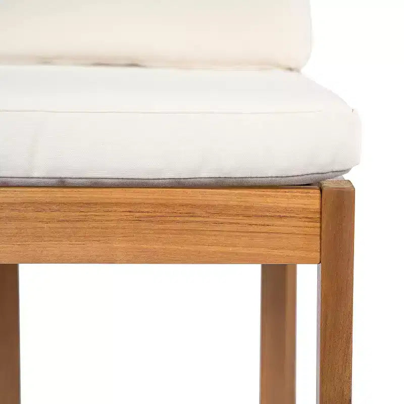 Christopher Knight Home Harrison, ensemble de salle à manger moderne de 7 pièces en bois d'acacia extensible avec table et chaises rembourrées, pour patio
