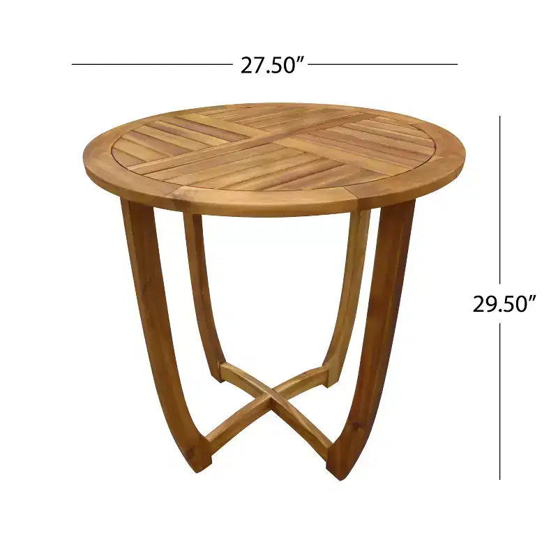 Christopher Knight Home Rohan, ensemble de 3 pièces moderne pour patio, chaises de salle à manger en acacia avec osier naturel et table de bistrot