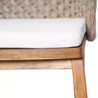 Christopher Knight Home Rohan, ensemble de 3 pièces moderne pour patio, chaises de salle à manger en acacia avec osier naturel et table de bistrot