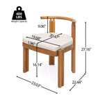 Christopher Knight Home Torin, ensemble de salle à manger d'extérieur 5 pièces en bois d'acacia rustique avec coussins et table à lattes