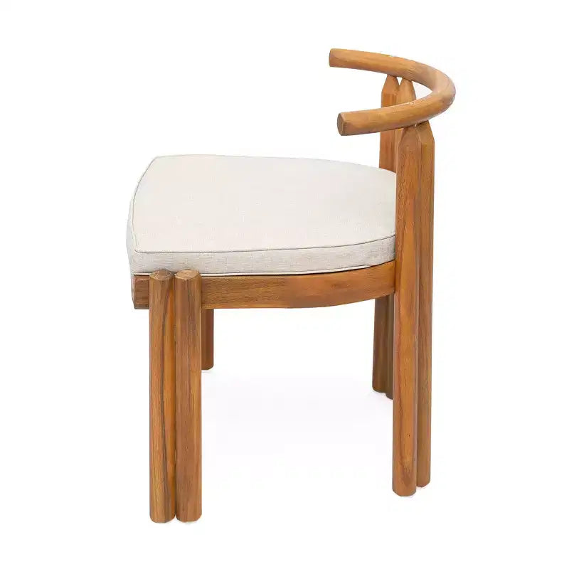 Christopher Knight Home Torin, ensemble de salle à manger d'extérieur 5 pièces en bois d'acacia rustique avec coussins et table à lattes