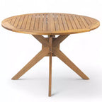 Christopher Knight Home Torin, ensemble de salle à manger d'extérieur 5 pièces en bois d'acacia rustique avec coussins et table à lattes