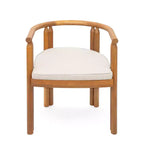 Ensemble de salle à manger d'extérieur 5 pièces en bois d'acacia rustique avec coussins et table à lattes Christopher Knight Home Matteo