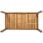 Set da pranzo da esterno 5/7 pz Mobili da pranzo da patio con 4/6 sedie a sdraio in rattan e tavolo in legno di acacia resistente alle intemperie, naturale - ModernLuxe