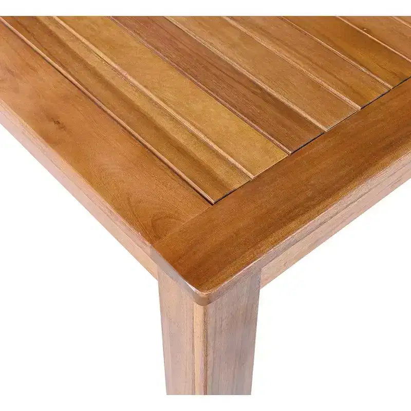 Set da pranzo da esterno 5/7 pz Mobili da pranzo da patio con 4/6 sedie a sdraio in rattan e tavolo in legno di acacia resistente alle intemperie, naturale - ModernLuxe