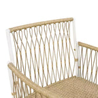 Set da pranzo da esterno 5/7 pz Mobili da pranzo da patio con 4/6 sedie a sdraio in rattan e tavolo in legno di acacia resistente alle intemperie, naturale - ModernLuxe
