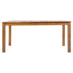 Set da pranzo da esterno 5/7 pz Mobili da pranzo da patio con 4/6 sedie a sdraio in rattan e tavolo in legno di acacia resistente alle intemperie, naturale - ModernLuxe
