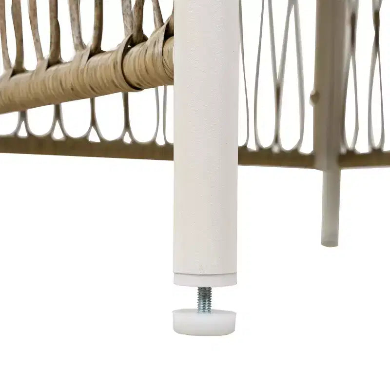 Set da pranzo da esterno 5/7 pz Mobili da pranzo da patio con 4/6 sedie a sdraio in rattan e tavolo in legno di acacia resistente alle intemperie, naturale - ModernLuxe