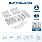 Set 2 sedie a dondolo da esterno in HDPE con tavolino - Sedie a dondolo alte da portico in polietilene per adulti - Mobili da esterno resistenti a tutte le intemperie per patio