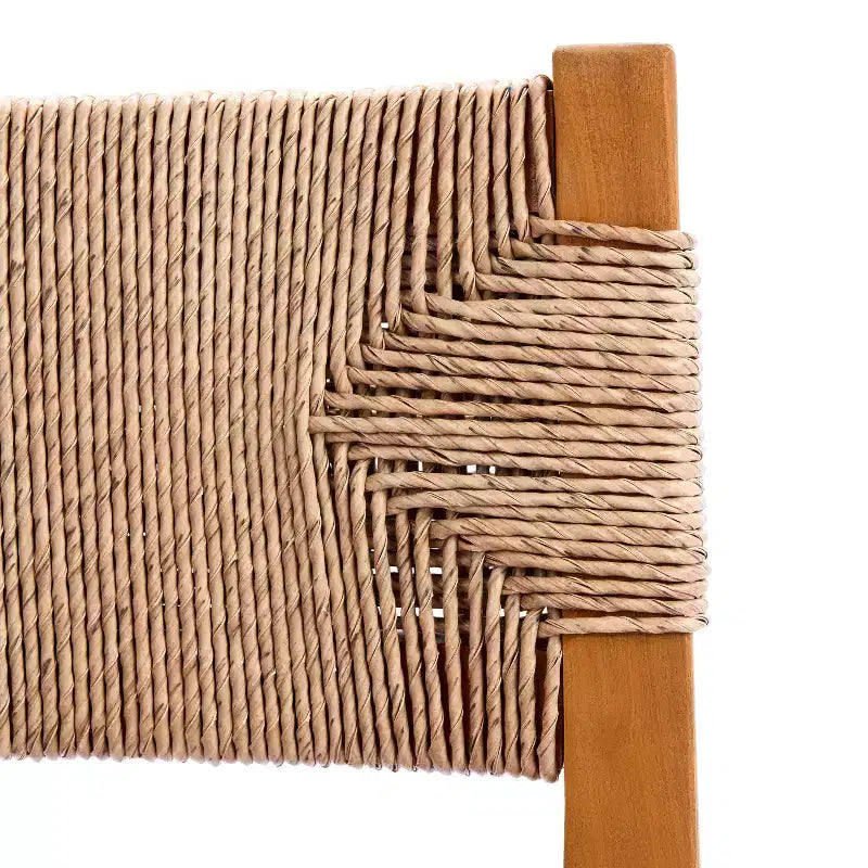 Christopher Knight Home Fra Set da Pranzo 5 Pezzi in Legno di Acacia con Design Intrecciato e a Doghe