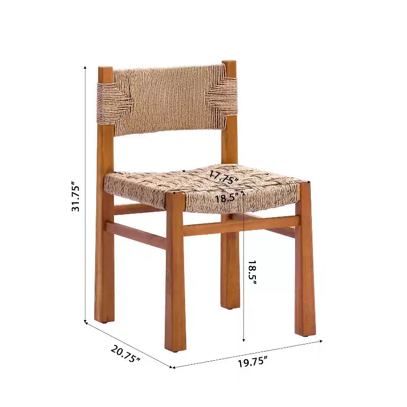 Christopher Knight Home Fra Set da Pranzo 5 Pezzi in Legno di Acacia con Design Intrecciato e a Doghe