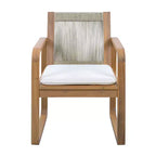 Christopher Knight Home Chasel – Ensemble de salle à manger moderne 5 pièces pour patio en bois d'acacia avec 4 chaises de salle à manger en corde