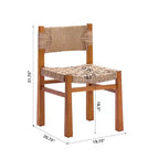 Christopher Knight Home Antonella, set da pranzo in 7 pezzi, in legno di acacia con design a doghe e in vimini