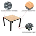 GDFStudio Edie set da pranzo da esterni moderno in legno di acacia e metallo, 5 pezzi con 4 sedie