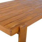 Christopher Knight Home Lucia Ensemble de salle à manger moderne 7 pièces pour patio en acacia, rembourré, avec dossier rond et table à lattes