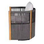 Christopher Knight Home Harrison Patio Set da Pranzo Moderno in Legno di Acacia a 7 Pezzi con 6 Sedie Girevoli in Corda