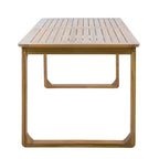 Christopher Knight Home Harrison Patio Set da Pranzo Moderno in Legno di Acacia a 7 Pezzi con 6 Sedie Girevoli in Corda