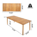 Christopher Knight Home Emeric Set da Pranzo da Esterno Bohemien 9 Pezzi in Legno di Acacia e Corda con Tavolo a Doghe