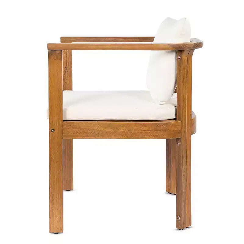 Christopher Knight Home Merlin Patio Set da Pranzo Rustico da Esterno 7 Pezzi in Legno di Acacia Espandibile con Sedie da Pranzo Imbottite