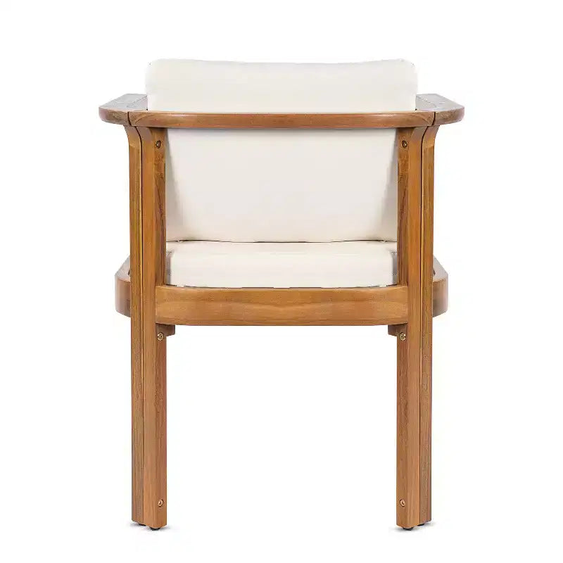 Christopher Knight Home Merlin Patio Set da Pranzo Rustico da Esterno 7 Pezzi in Legno di Acacia Espandibile con Sedie da Pranzo Imbottite