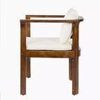 Christopher Knight Home Merlin Patio Set da Pranzo Rustico da Esterno 7 Pezzi in Legno di Acacia Espandibile con Sedie da Pranzo Imbottite
