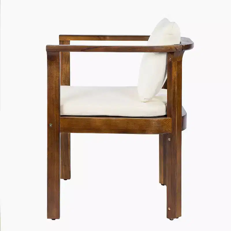 Christopher Knight Home Merlin Patio Set da Pranzo Rustico da Esterno 7 Pezzi in Legno di Acacia Espandibile con Sedie da Pranzo Imbottite