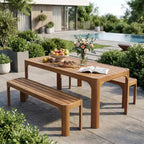 Christopher Knight Home Bao Set da Pranzo Moderno a 3 Pezzi per Patio in Legno di Acacia con Design a Doghe