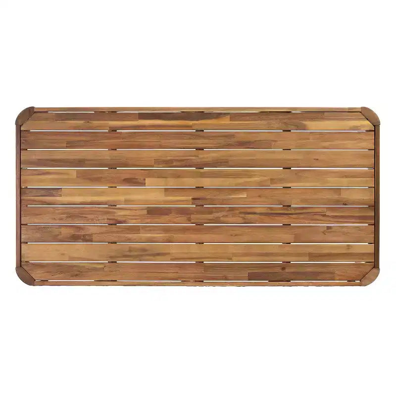 Christopher Knight Home Bao Set da Pranzo Moderno a 3 Pezzi per Patio in Legno di Acacia con Design a Doghe