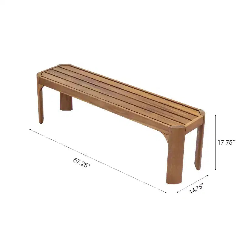 Christopher Knight Home Bao Ensemble de salle à manger moderne de 2 pièces en bois d'acacia avec design à lattes