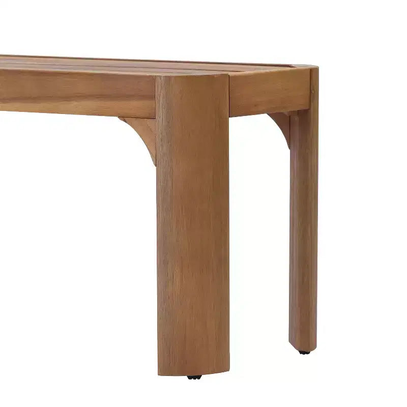 Ensemble de salle à manger d'extérieur moderne Christopher Knight Home Lan 6 pièces en bois d'acacia avec table à lattes et design en corde