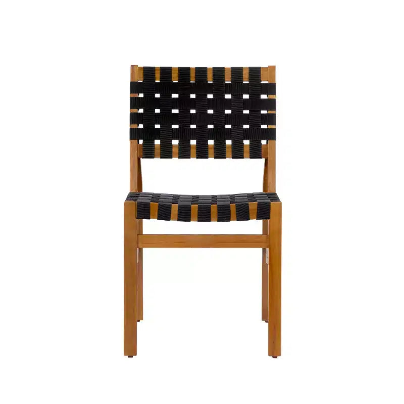 Christopher Knight Home Ratchanon Set da pranzo moderno da esterno da 7 pezzi in legno di acacia con corda intrecciata in PE e tavolo a doghe