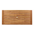 Christopher Knight Home Ratchanon Set da pranzo moderno da esterno da 7 pezzi in legno di acacia con corda intrecciata in PE e tavolo a doghe
