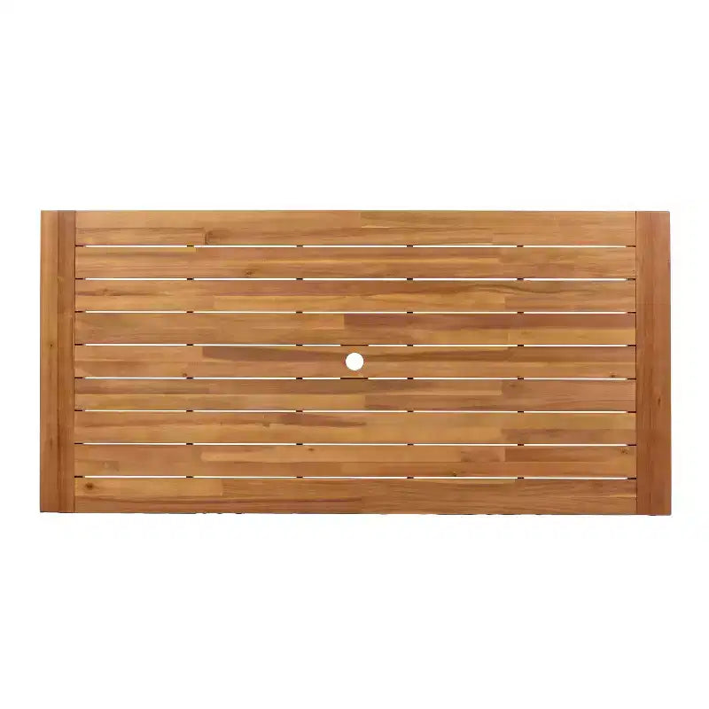 Christopher Knight Home Ratchanon Set da pranzo moderno da esterno da 7 pezzi in legno di acacia con corda intrecciata in PE e tavolo a doghe
